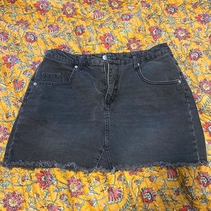 black denim skirt